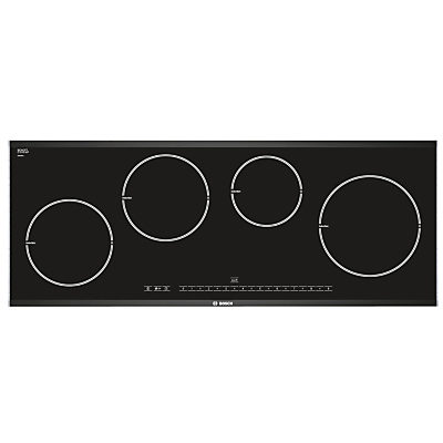 Bosch PIE975N14E Ceramic Induction Hob, Black/Brushed Steel Trim Bosch PIE975N14E Ceramic Induction Hob, Black/Brushed Steel Trim